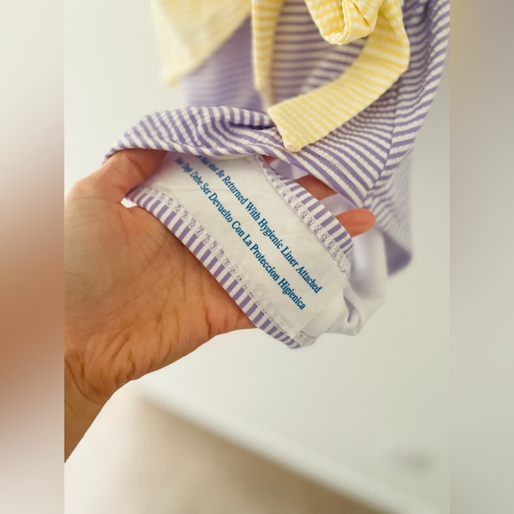 Kona Sol Front Wrap Full Coverage Seersucker One‎ Piece Swimsuit - Picture 5 of 6